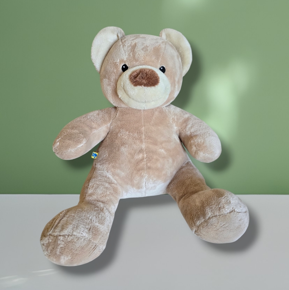 BUILD-A-BEAR WORKSHOP Light Tan/Brown Velvet Hugs Plush Teddy Bear